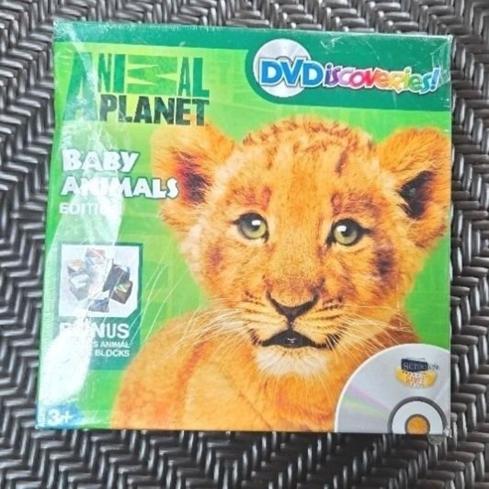 Animal Planet DVDiscoveries Baby Animals Edition Game DVD & Puzzle Blocks Sealed